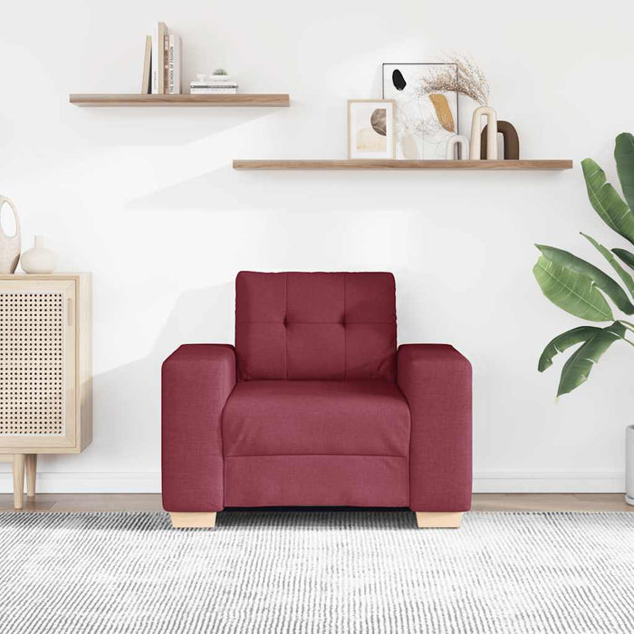 Canapea fotoliu roșu vin 100x78x80 cm material textil - WALTI WALTI