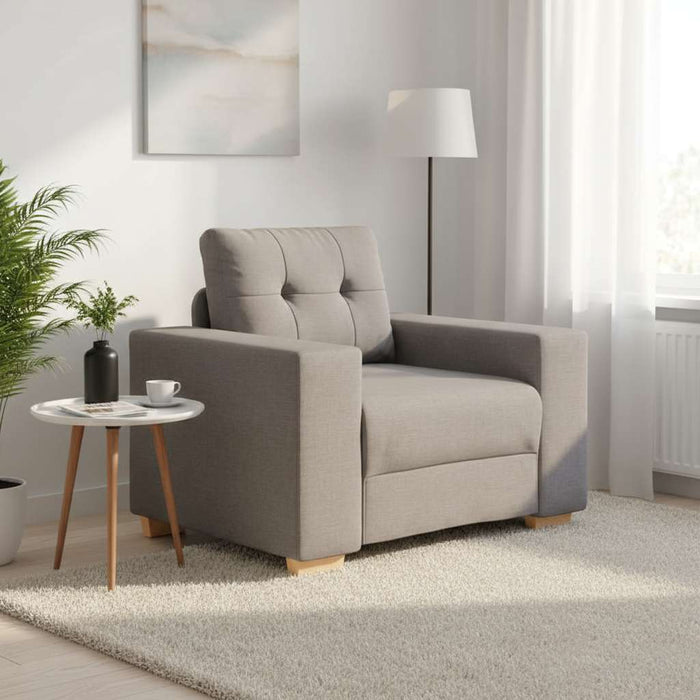 Canapea fotoliu gri taupe 100x78x80 cm, material textil - WALTI WALTI