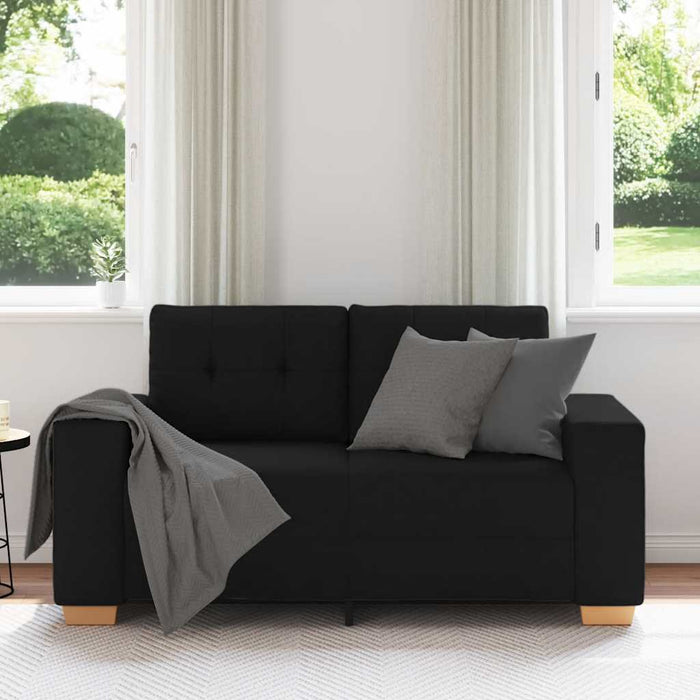 Canapea Loveseat Negru 160x77x82 cm Stofa WALTI