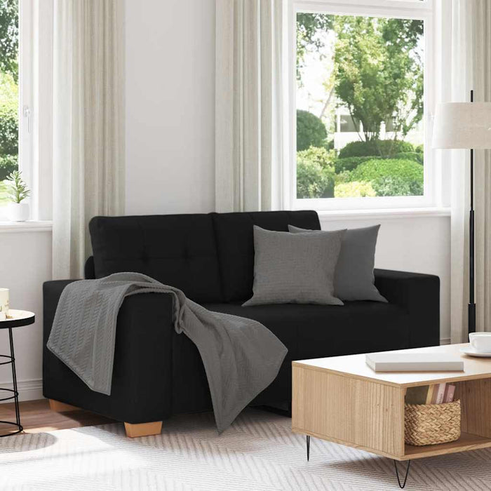 Canapea Loveseat Negru 160x77x82 cm Stofa WALTI