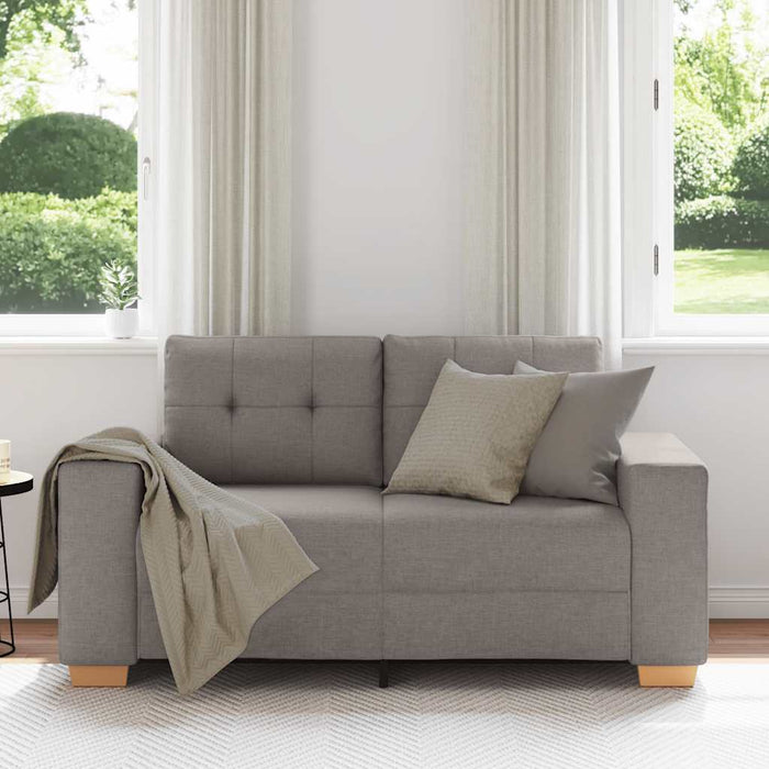 Canapea extensibilă cu două locuri, gri taupe, 160x77x82 cm, material textil - WALTI WALTI