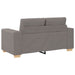 Canapea extensibilă cu două locuri, gri taupe, 160x77x82 cm, material textil - WALTI WALTI