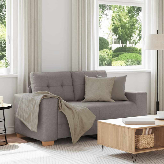 Canapea extensibilă cu două locuri, gri taupe, 160x77x82 cm, material textil - WALTI WALTI