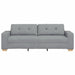 Canapea cu 3 locuri, gri deschis, 220x78x80 cm, material textil - WALTI WALTI