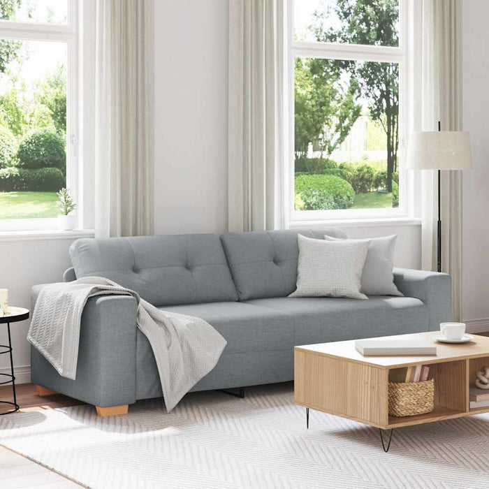 Canapea cu 3 locuri, gri deschis, 220x78x80 cm, material textil - WALTI WALTI