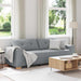 Canapea cu 3 locuri, gri deschis, 220x78x80 cm, material textil - WALTI WALTI