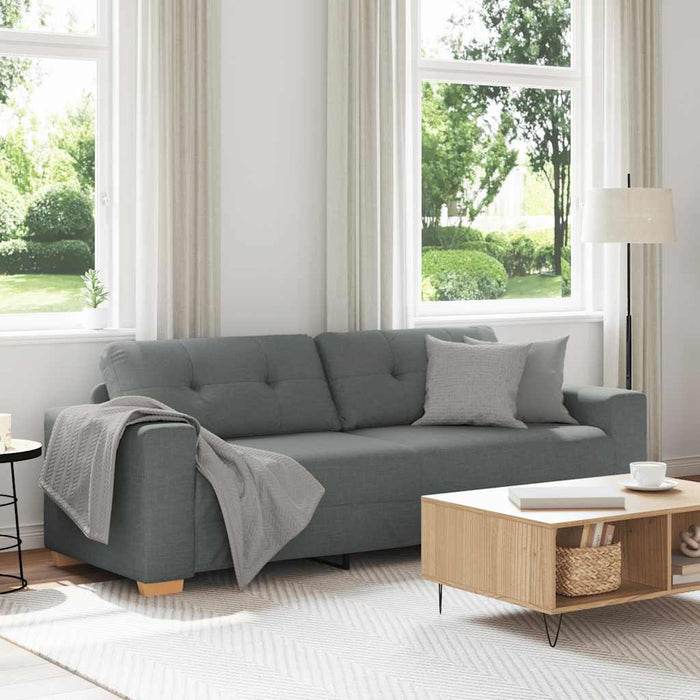 Canapea cu 3 locuri, gri închis, 220x78x80 cm, material textil - WALTI WALTI