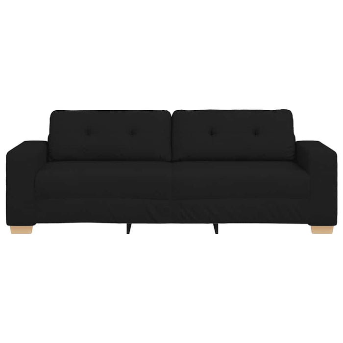 Canapea cu 3 locuri, neagră, 220x78x80 cm, material textil - WALTI WALTI