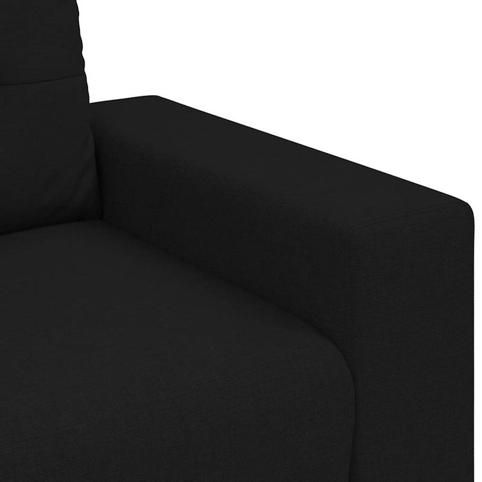 Canapea cu 3 locuri, neagră, 220x78x80 cm, material textil - WALTI WALTI