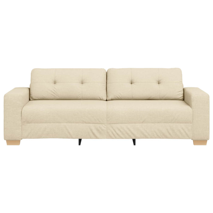 Sofa cu 3 locuri Crem 220 cm țesătură WALTI