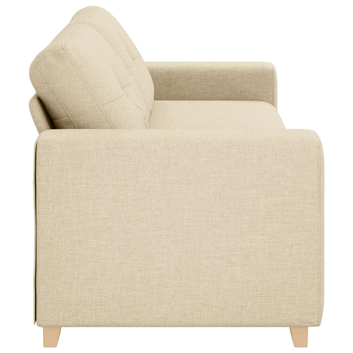Sofa cu 3 locuri Crem 220 cm țesătură WALTI