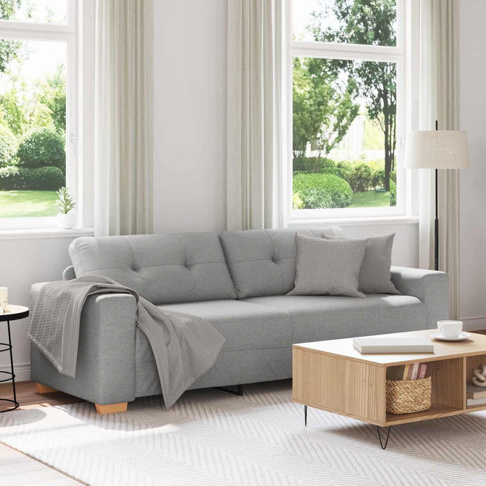 Sofa cu 3 locuri Gri nori 220 cm țesătură WALTI