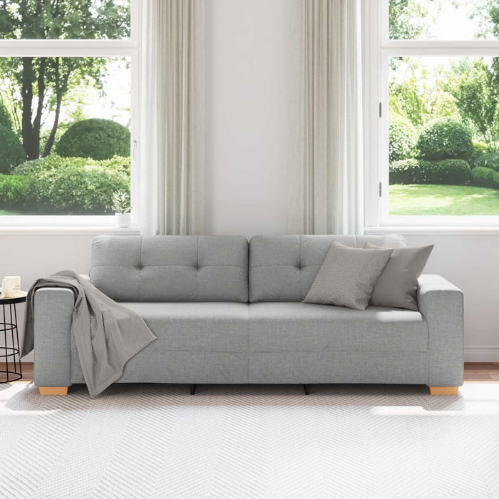 Sofa cu 3 locuri Gri nori 220 cm țesătură WALTI