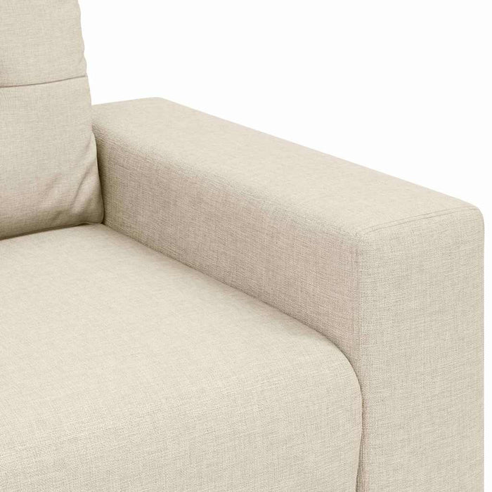 Sofa cu 3 locuri Bej 220 cm Material textil din in WALTI