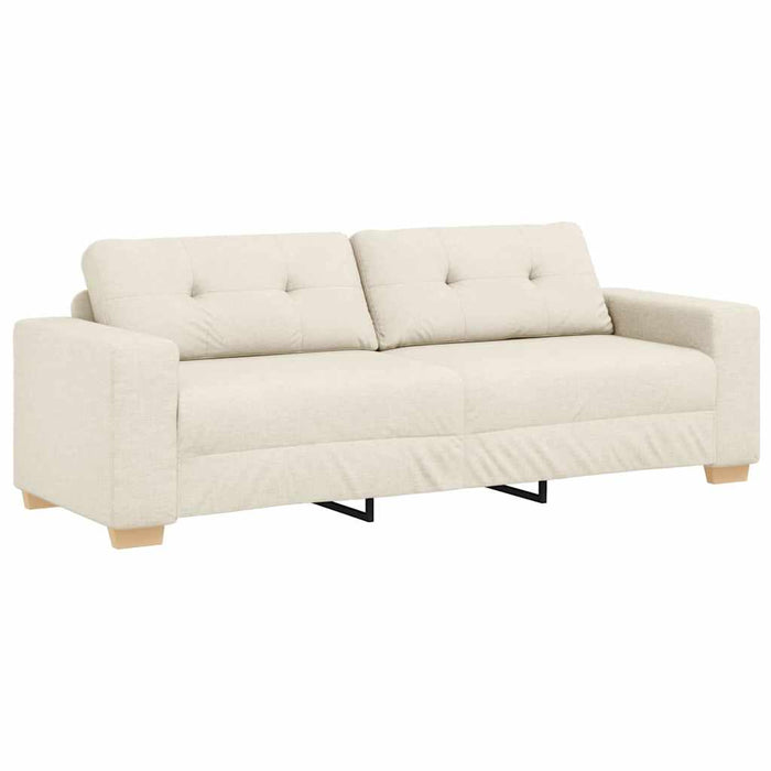 Sofa cu 3 locuri Bej 220 cm Material textil din in WALTI