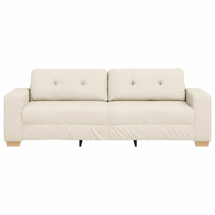 Sofa cu 3 locuri Bej 220 cm Material textil din in WALTI