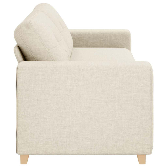 Sofa cu 3 locuri Bej 220 cm Material textil din in WALTI
