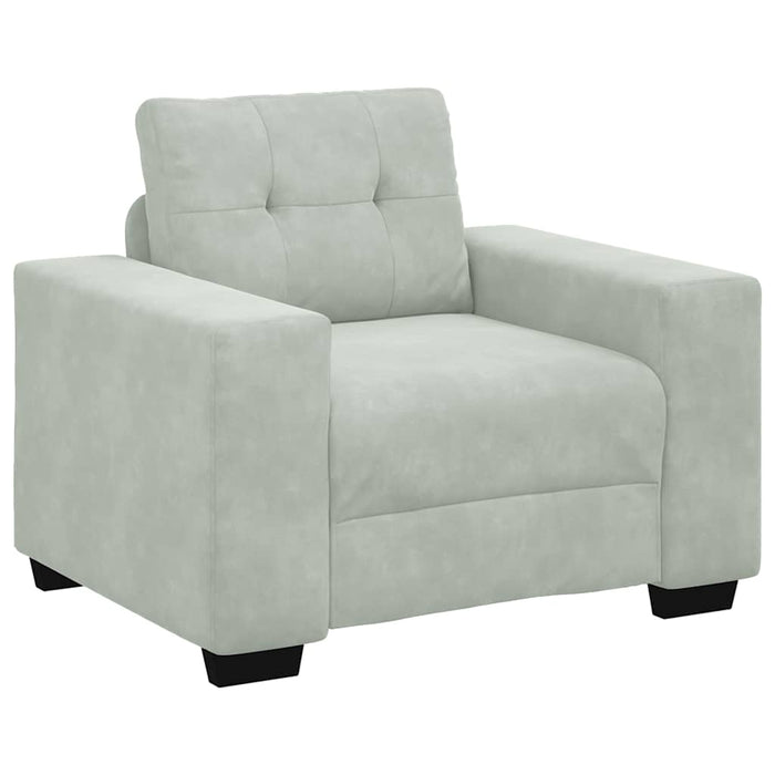 Canapea scaun gri deschis 100x78x80 cm catifea WALTI