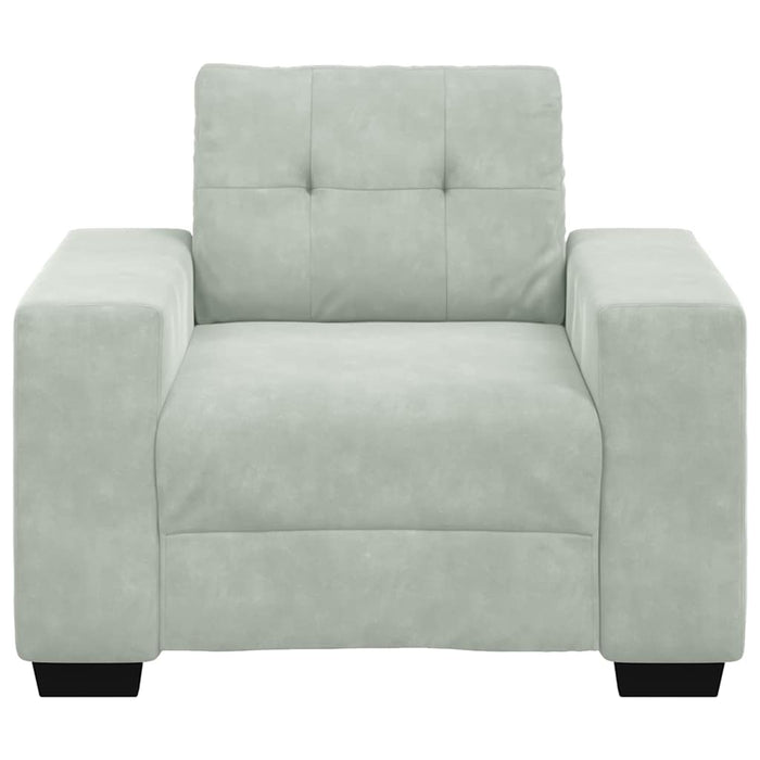 Canapea scaun gri deschis 100x78x80 cm catifea WALTI