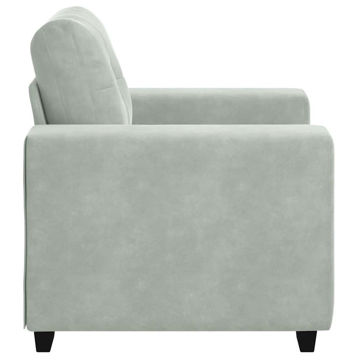 Canapea scaun gri deschis 100x78x80 cm catifea WALTI