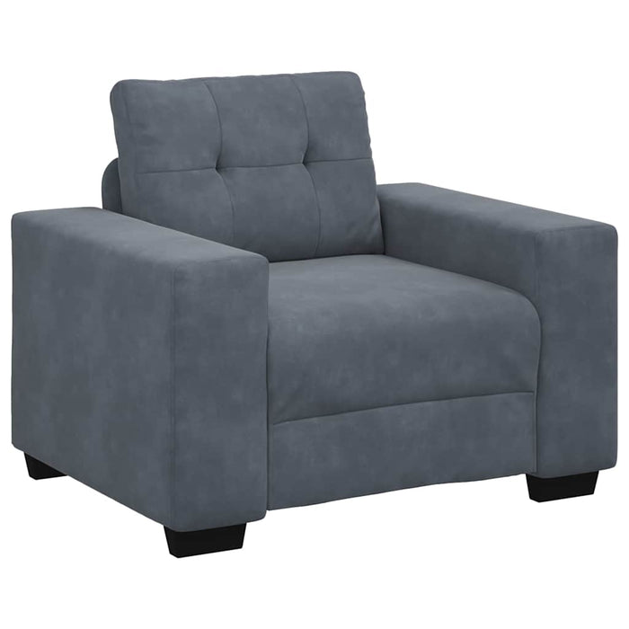 Canapea scaun gri închis 100x78x80 cm catifea WALTI