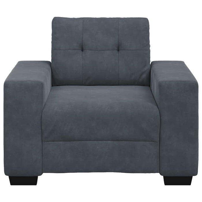 Canapea scaun gri închis 100x78x80 cm catifea WALTI