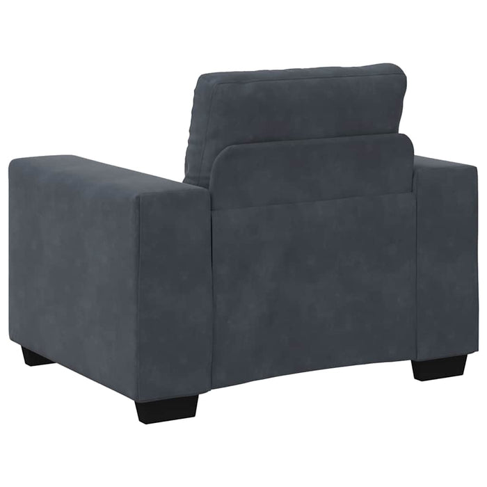 Canapea scaun gri închis 100x78x80 cm catifea WALTI