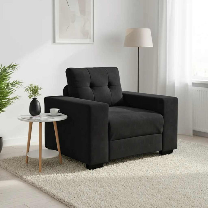 Canapea scaun negru 100x78x80 cm catifea WALTI