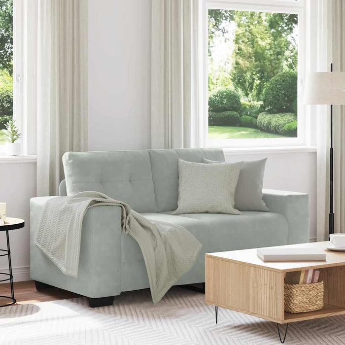 Canapea lovesea gri deschis 160x77x82 cm catifea WALTI