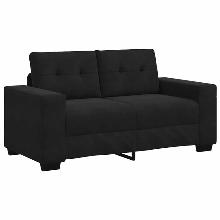 Canapea loveseat neagră 160x77x82 cm catifea WALTI