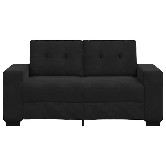 Canapea loveseat neagră 160x77x82 cm catifea WALTI