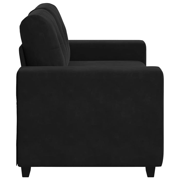 Canapea loveseat neagră 160x77x82 cm catifea WALTI