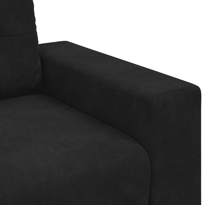 Canapea loveseat neagră 160x77x82 cm catifea WALTI