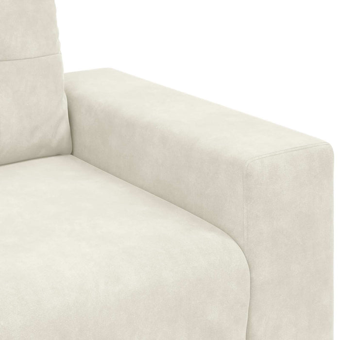 Canapea pentru două persoane Crem 160 cm Catifea WALTI