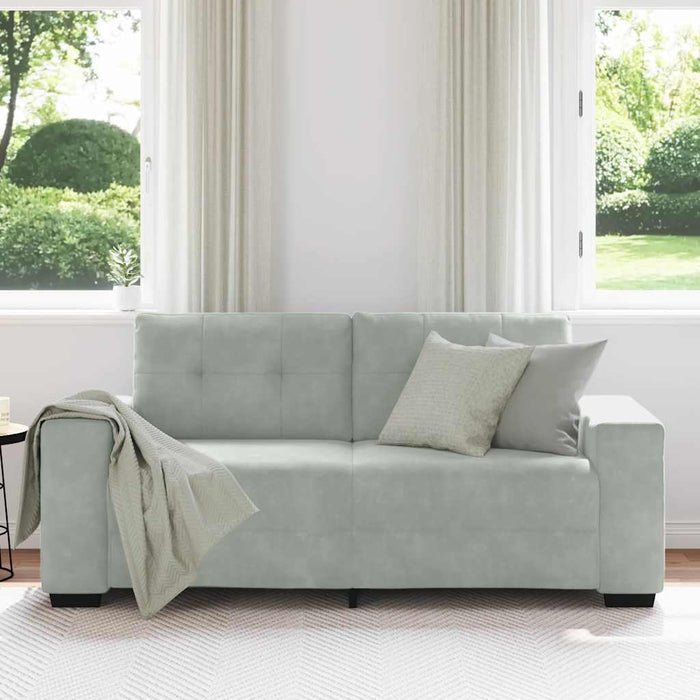 Canapea loveseat gri deschis 180x77x82 cm catifea WALTI
