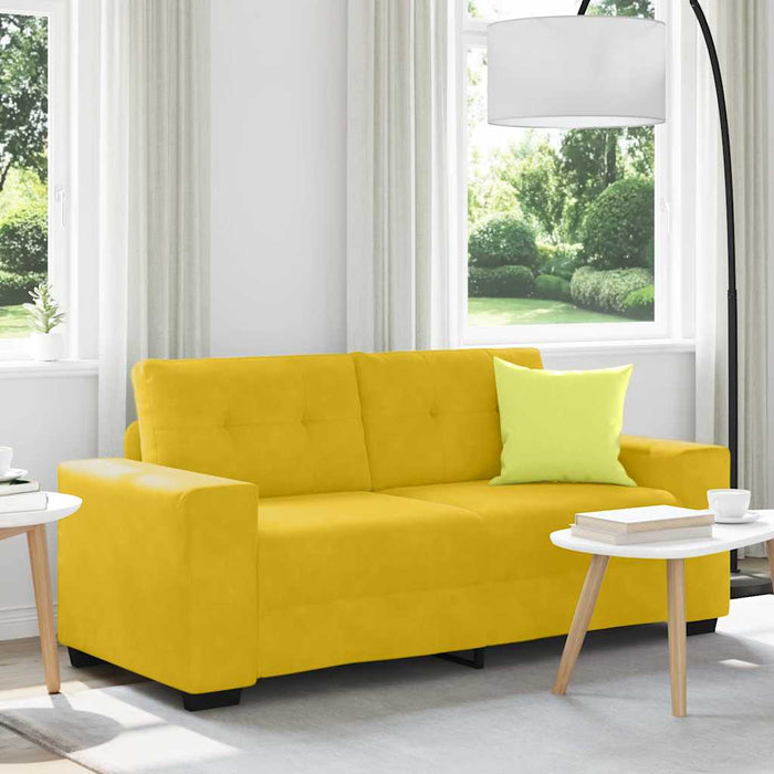 Canapea extensibilă galbenă 180x77x82 cm catifea - WALTI WALTI