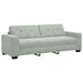 Canapea cu 3 locuri, gri deschis, 220x78x80 cm, catifea - WALTI WALTI