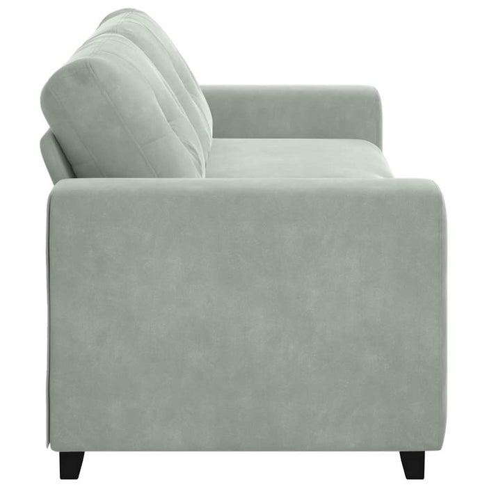 Canapea cu 3 locuri, gri deschis, 220x78x80 cm, catifea - WALTI WALTI