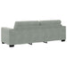 Canapea cu 3 locuri, gri deschis, 220x78x80 cm, catifea - WALTI WALTI