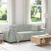 Canapea cu 3 locuri, gri deschis, 220x78x80 cm, catifea - WALTI WALTI