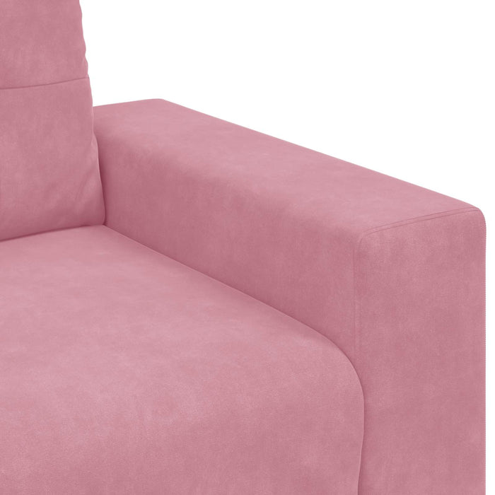 Sofa cu 3 locuri Roz 220 cm Catifea WALTI