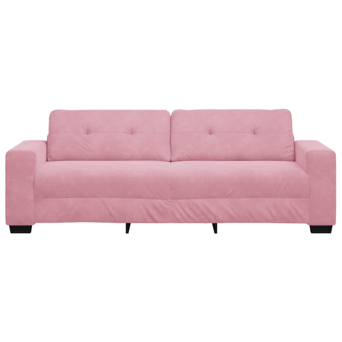 Sofa cu 3 locuri Roz 220 cm Catifea WALTI