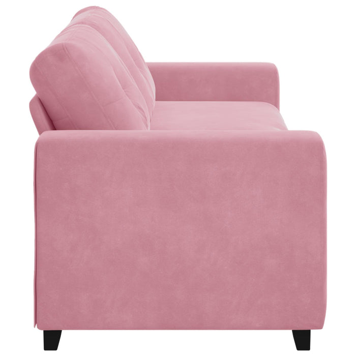 Sofa cu 3 locuri Roz 220 cm Catifea WALTI