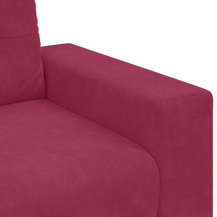 Sofa cu 3 locuri Roșu Vin 220 cm Catifea WALTI