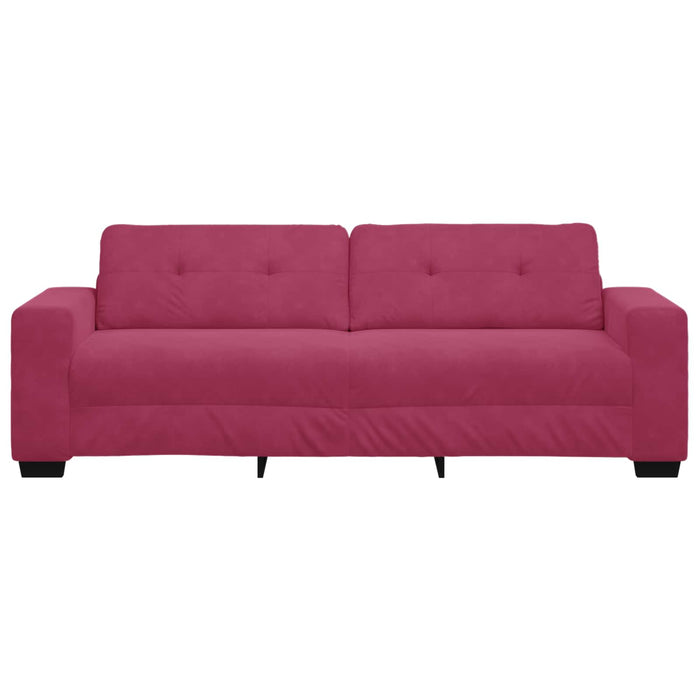 Sofa cu 3 locuri Roșu Vin 220 cm Catifea WALTI