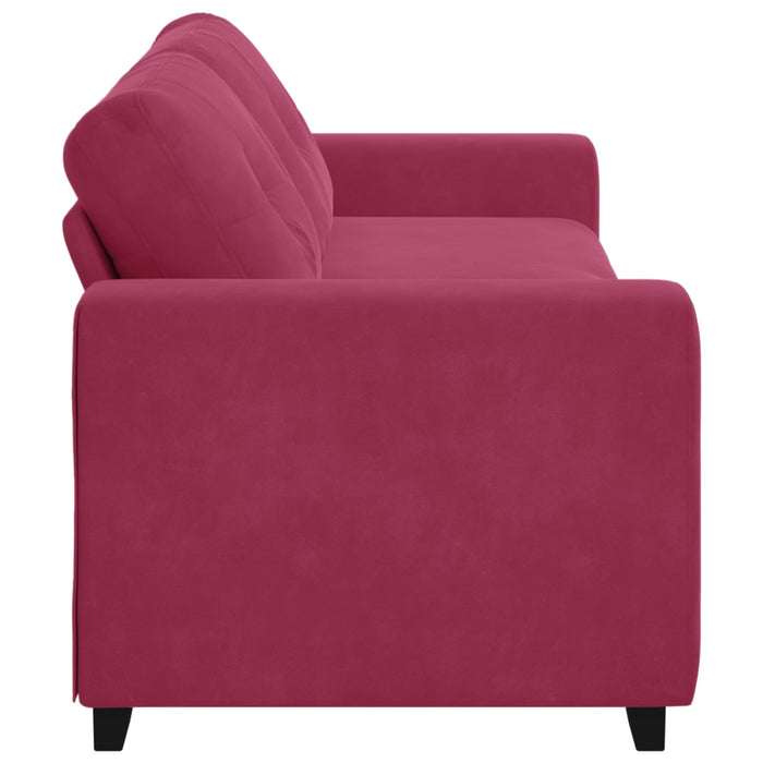 Sofa cu 3 locuri Roșu Vin 220 cm Catifea WALTI