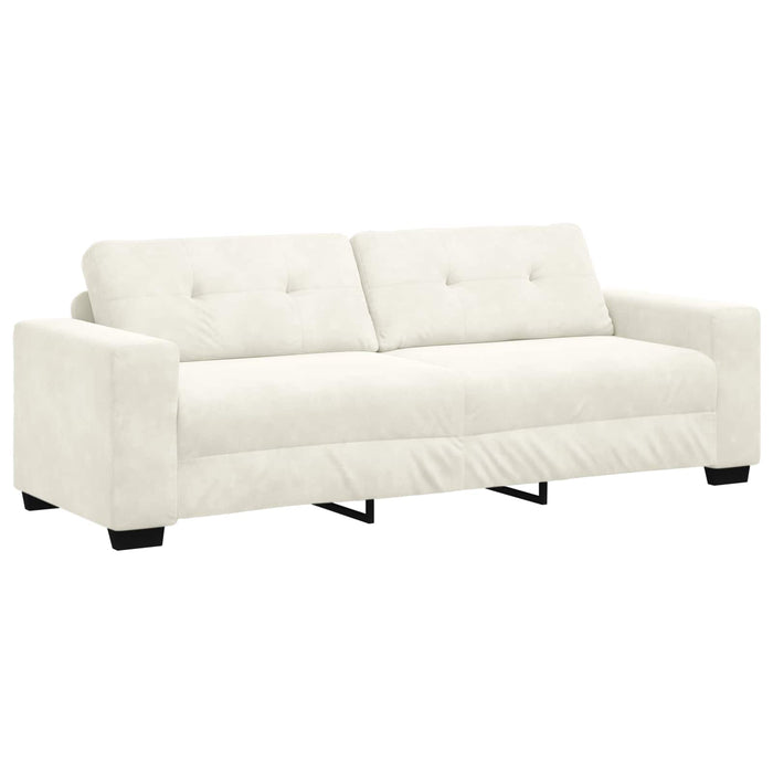 Sofa cu 3 locuri Crem 220 cm Catifea WALTI