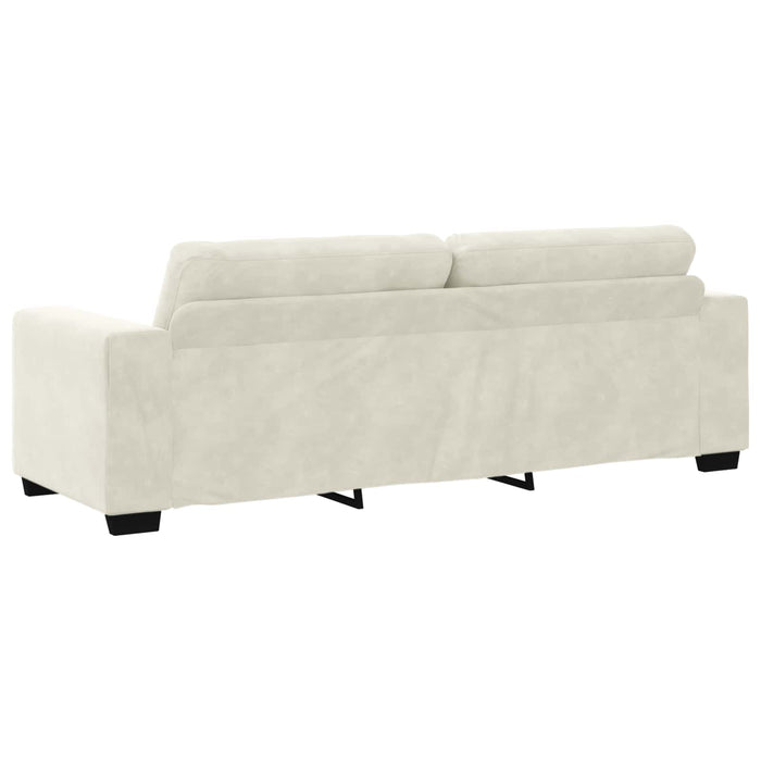 Sofa cu 3 locuri Crem 220 cm Catifea WALTI