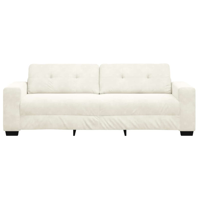 Sofa cu 3 locuri Crem 220 cm Catifea WALTI