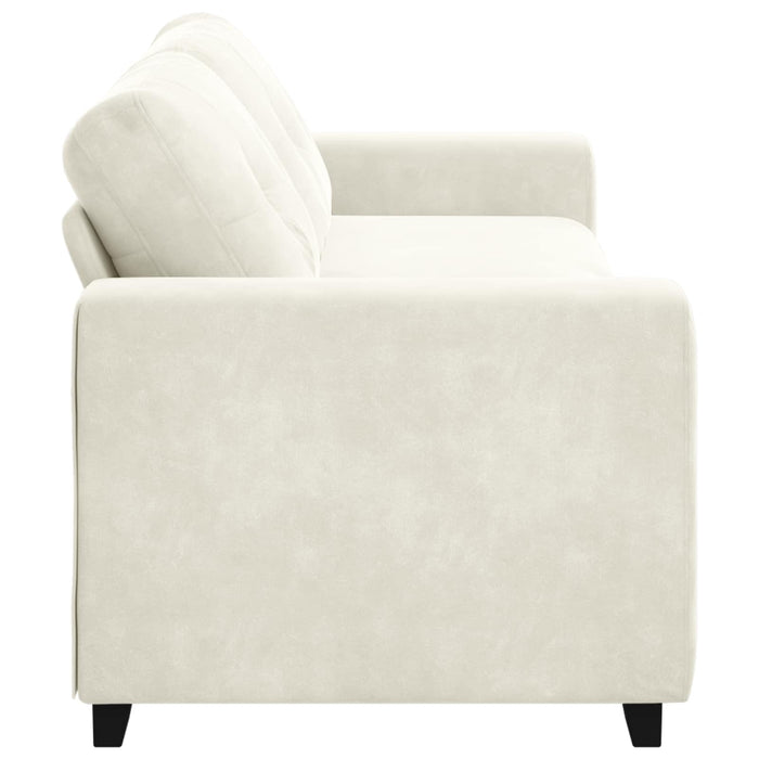 Sofa cu 3 locuri Crem 220 cm Catifea WALTI